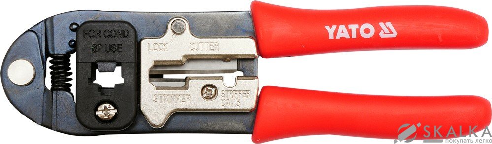 На фото Обжимные клещи для наконечников Yato 8P 195 мм (YT-2242)