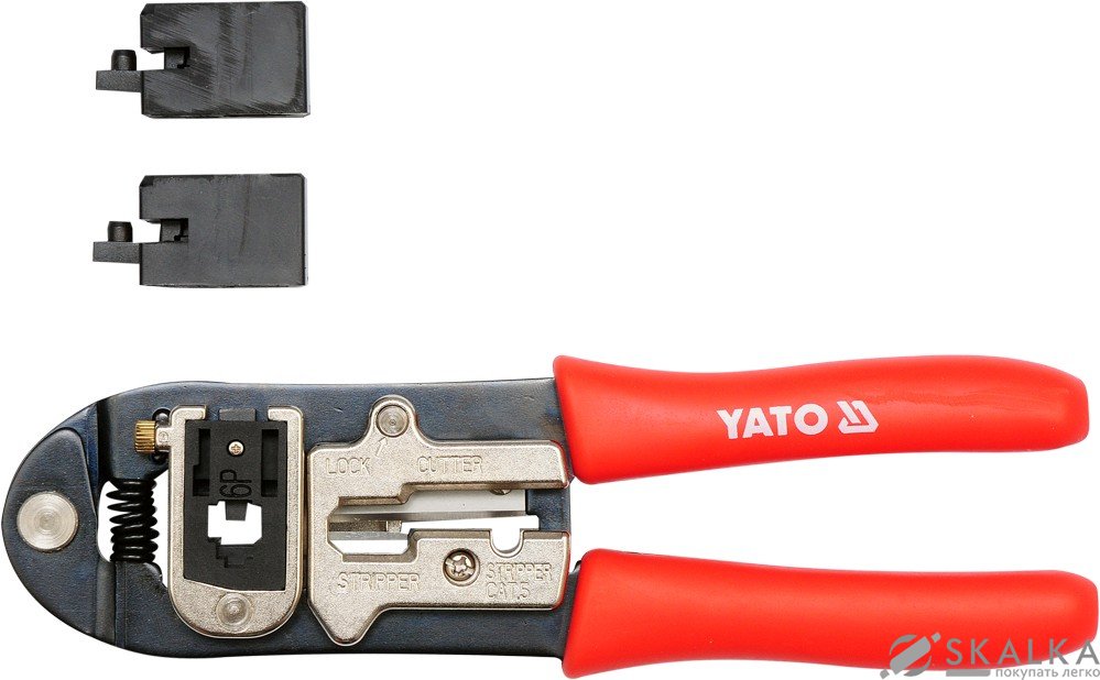 На фото Обжимные клещи для наконечников Yato 4P, 6P, 8P 195 мм (YT-2244)