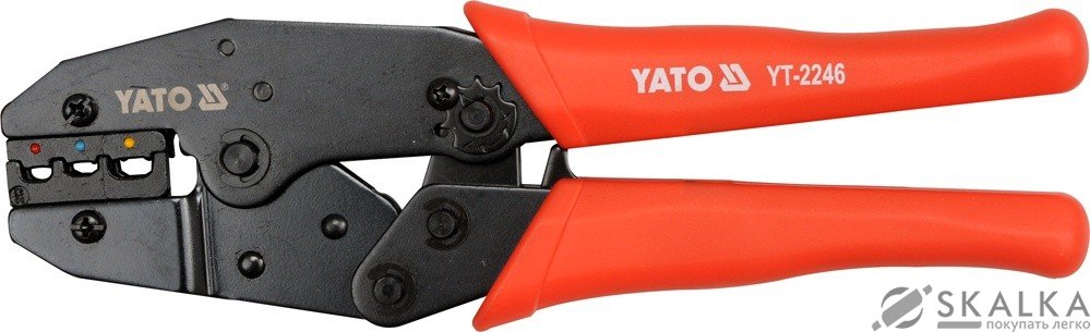 На фото Обжимные клещи для наконечников Yato 0.5-6 мм 220 мм (YT-2246)
