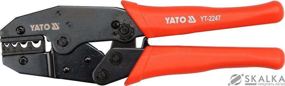 На фото Обжимные клещи для наконечников Yato 1.5-10 мм 220 мм (YT-2247)