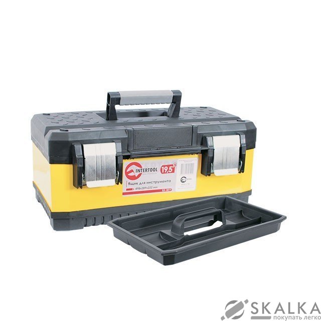 Ящик Intertool для инструмента 19.5" 498*289*222мм (BX-2019) На фото Ящик Intertool для инструмента 19.5" 498*289*222мм (BX-2019)