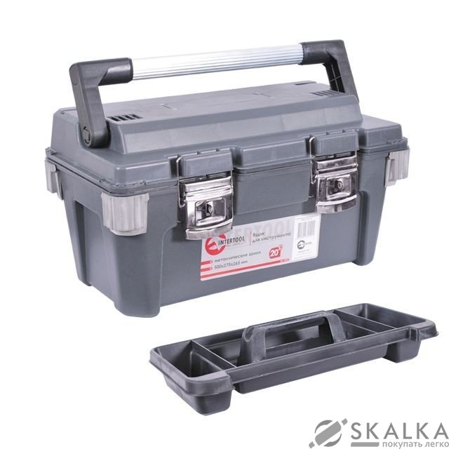 Ящик Intertool для инструмента 20" 500*275*265мм (BX-6020) На фото Ящик Intertool для инструмента 20" 500*275*265мм (BX-6020)