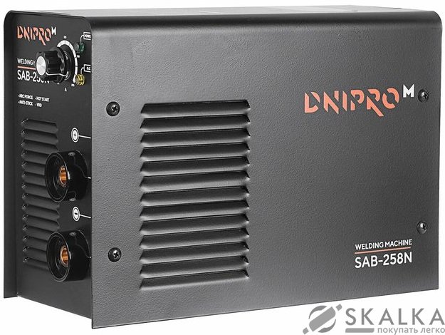 На фото Сварочный инвертор Дніпро-М SAB-258N 1.6-4.0 мм 20-250 А (80625010)