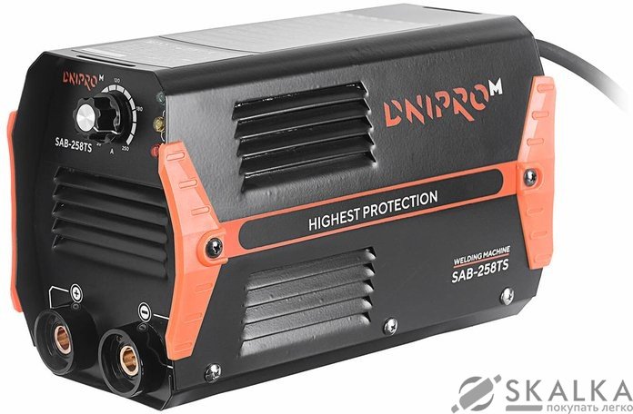 На фото Сварочный инвертор Дніпро-М SAB-258TS 1.6-4.0 мм 20-250 А (80625003)