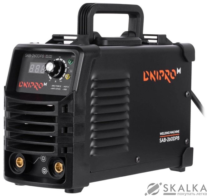На фото Сварочный инвертор Дніпро-М SAB-260DPB 1.6-5.0 мм 20-250 А (80625018)
