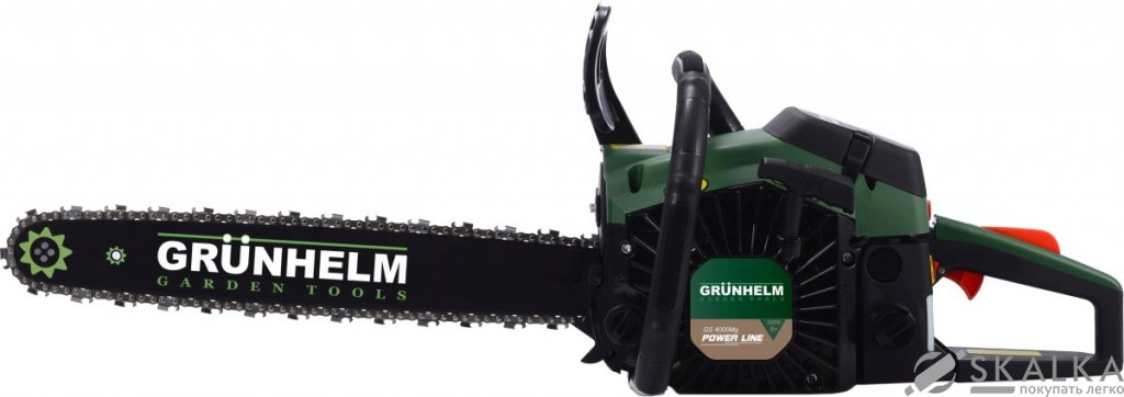 Бензопила Grunhelm GS-4000MG 3.05 кВт (78805) На фото Бензопила Grunhelm GS-4000MG 3.05 кВт (78805)