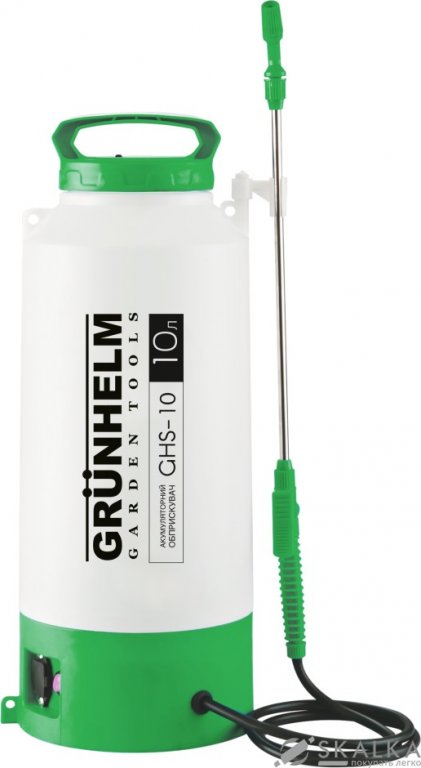 Опрыскиватель аккумуляторный Grunhelm GHS -10 2АН/12V 2-4 бар 10 л (83071) На фото Опрыскиватель аккумуляторный Grunhelm GHS -10 2АН/12V 2-4 бар 10 л (83071)