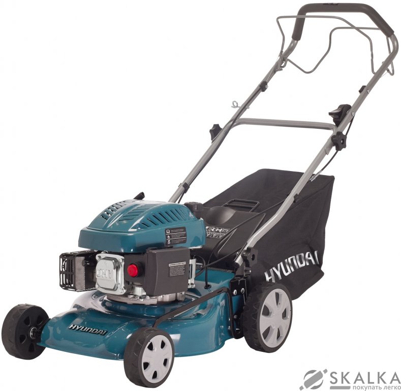 На фото Газонокосилка бензиновая Hyundai L 4300S