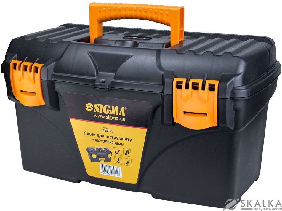 На фото Ящик для инструмента Sigma 432×250×238 мм (7403911)