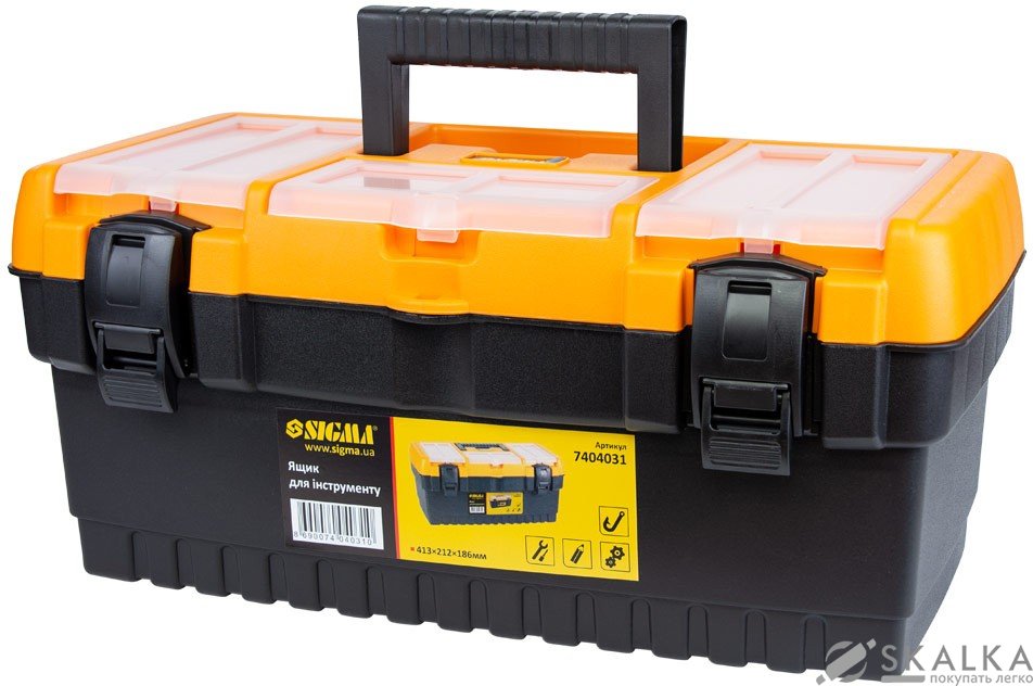 На фото Ящик для инструмента Sigma 413×212×186 мм (7404031)