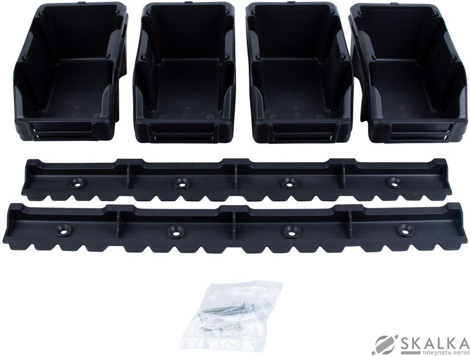 Набор лотков для метизов Sigma 8шт с креплениями черный (7418371) На фото Набор лотков для метизов Sigma 8шт с креплениями черный (7418371)