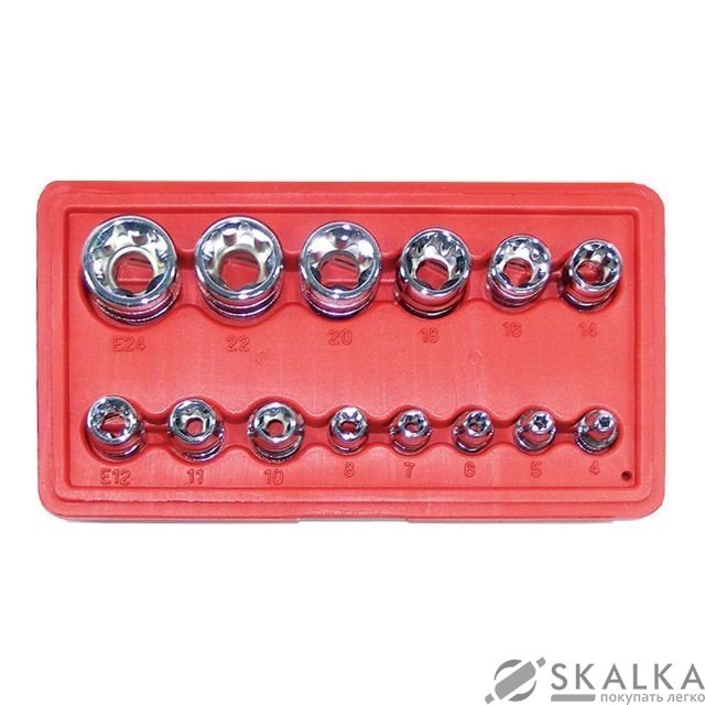 На фото Набор головок TORX Intertool 14шт (HT-1846)