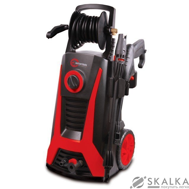 На фото Очиститель высокого давления Intertool 2200Вт, 5.5лит/мин, 110-165bar шланг 8м (DT-1507)