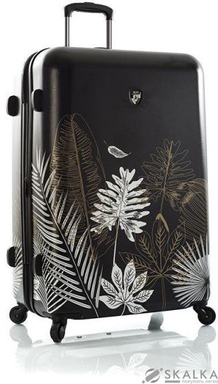 На фото Чемодан Heys Oasis (L) Black/Gold Leaf (926756)