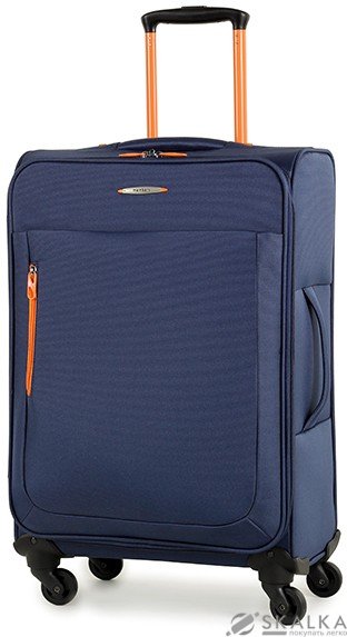 На фото Чемодан Members Hi-Lite (M) Navy (923398)