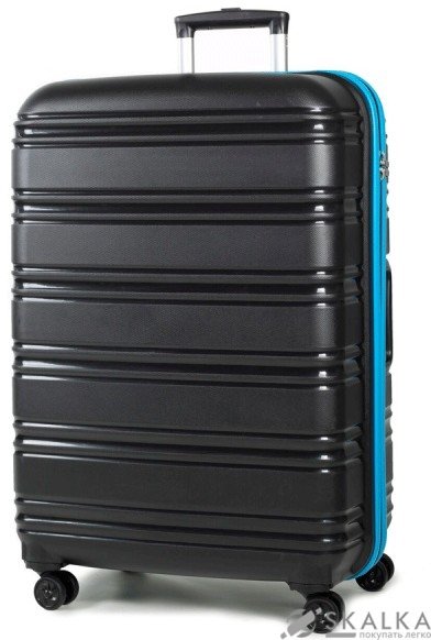 На фото Чемодан Rock Impact II (L) Black/Blue (926416)