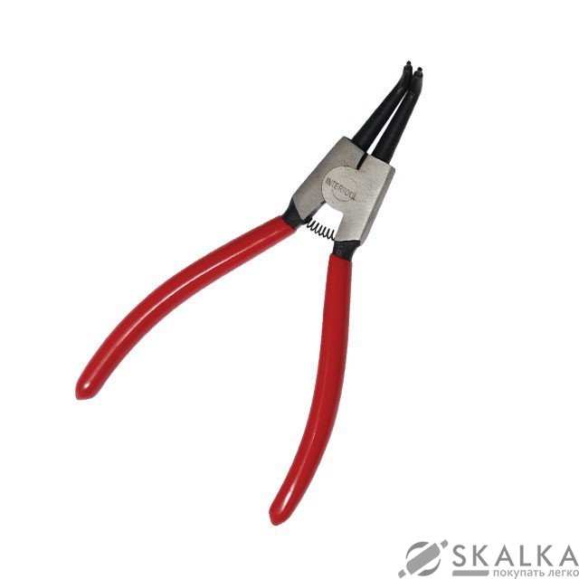 Щипцы для снятия стопорных колец изогнутые на разжим Intertool 180мм (HT-7014) На фото Щипцы для снятия стопорных колец изогнутые на разжим Intertool 180мм (HT-7014)