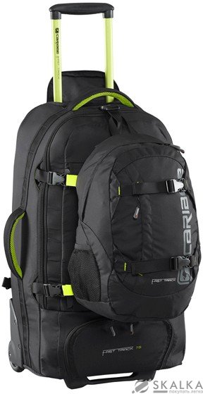 На фото Сумка-рюкзак на колесах Caribee Fast Track 75 Black (921589)