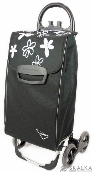 На фото Сумка-тележка Aurora Avanti 4 Basic 50 Black/Grey Flower (926879)