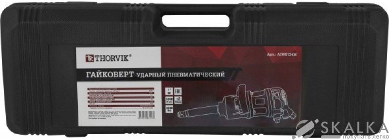 Гайковерт пневматический Thorvik 1 "DR 3200 об/мин 3200 Нм (AIWS124M) На фото Гайковерт пневматический Thorvik 1 "DR 3200 об/мин 3200 Нм (AIWS124M)