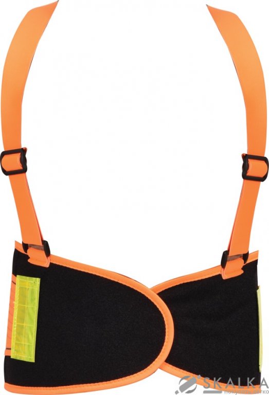 Пояс для поддержки спины Yato эластичный с увеличенной видимостью 137х20 см размер XXL (YT-742411) На фото Пояс для поддержки спины Yato эластичный с увеличенной видимостью 137х20 см размер XXL (YT-742411)