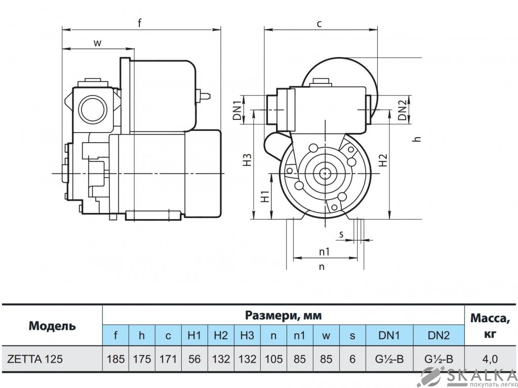Насосная станция ZETTA125 NPO На фото Насосная станция ZETTA125 NPO
