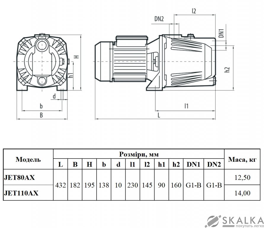 На фото Поверхностный насос JET80AX NPO