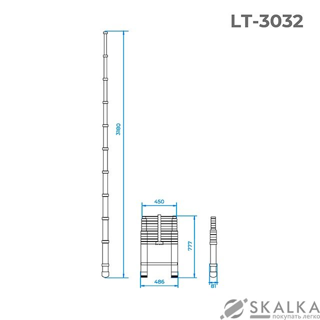 Размеры лестницы LT-3032