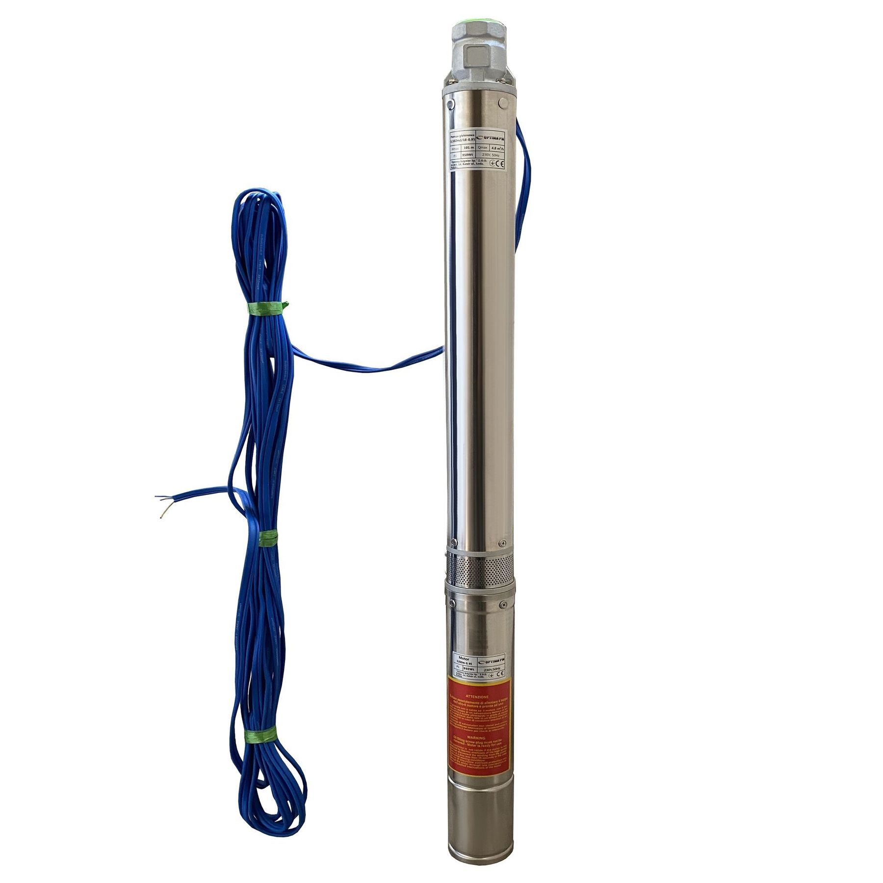 Насос скважинный с повышенной уст-тью к песку OPTIMA PM 3,5SDm3/18 0,95 кВт 112м + 15 м кабель