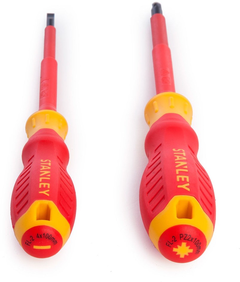 Набор отверток диэлектрических Stanley PZ2, SL4 x 100 мм, VDE до 1000 В, 2 шт (STHT60030-0)