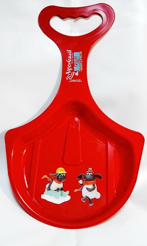 Санки Alpen Rutscher красные с принтом (991015REDTRINT)