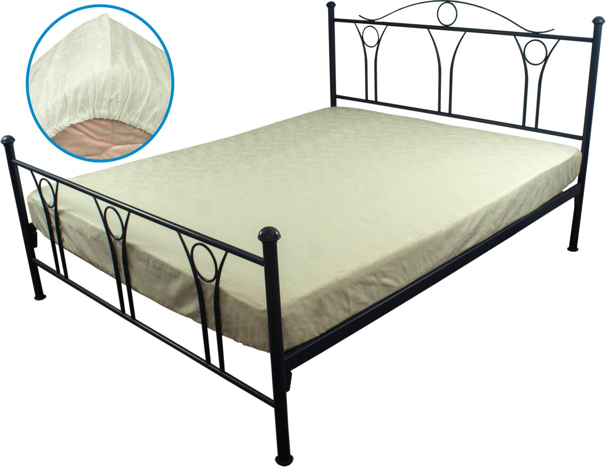 Простынь на резинке Руно 180х200 см Молочная (504.114У_молочний)