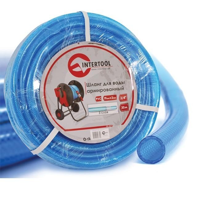 Шланг Intertool для воды 3-х слойный 3/4", 20м, армированный PVC (GE-4073)