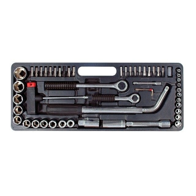 Набор головок и комплектующих Intertool 54шт 1/4",1/2", Drop Forged (HT-2254)