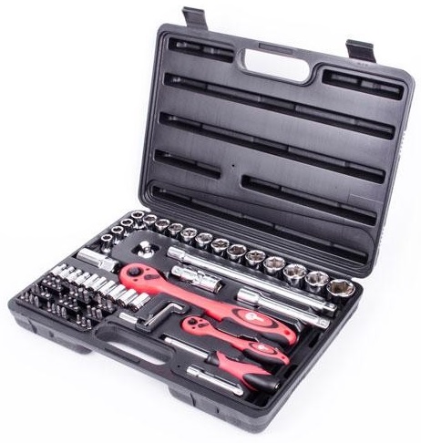 Профессиональный набор инструментов Intertool 72 ед 1/2" и 1/4" Cr-V (ET-6072)