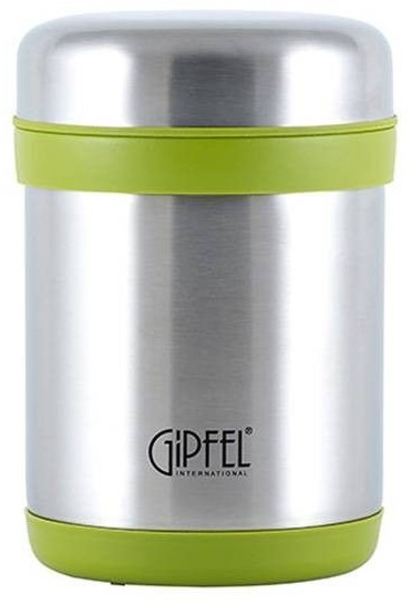 Термос ланч-бокс вакуумный Gipfel 0.75 л стальной с зеленый (8236)