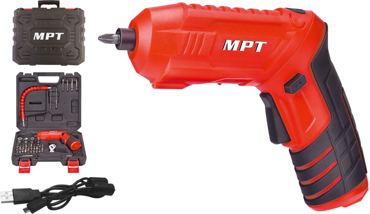 Отвертка аккумуляторная поворотная Mastertool 4V, Li-ion, 1.5 Ач, 250 об/мин, 3.5 Нм (MCSD4006.3)