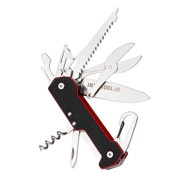 Нож складной Intertool 165 мм, 9 элементов (HT-0597)