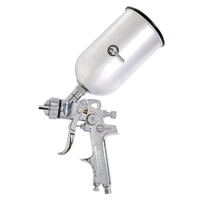 Краскораспылитель Intertool HVLP 1.3мм, 1000мл, 3.5-5bar (PT-0107)