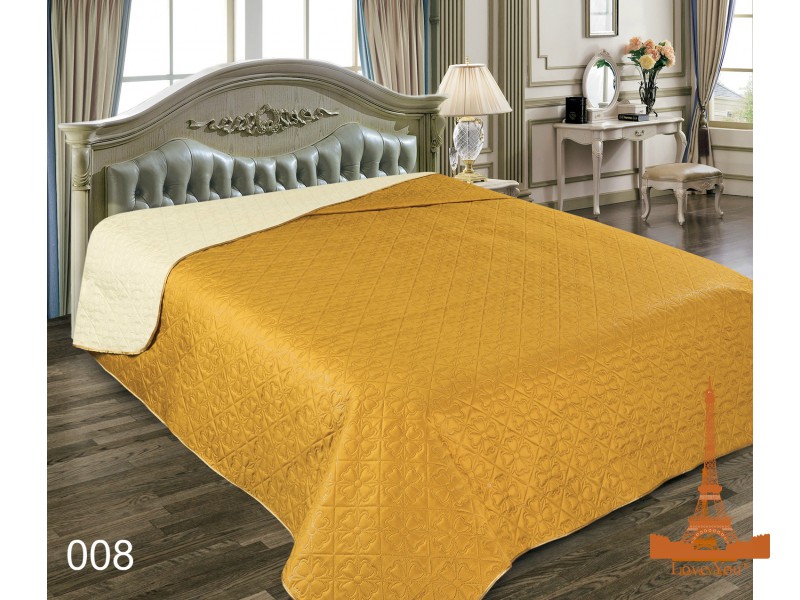 Покрывало однотонное Love you Элит 008 220х240 см Золотое