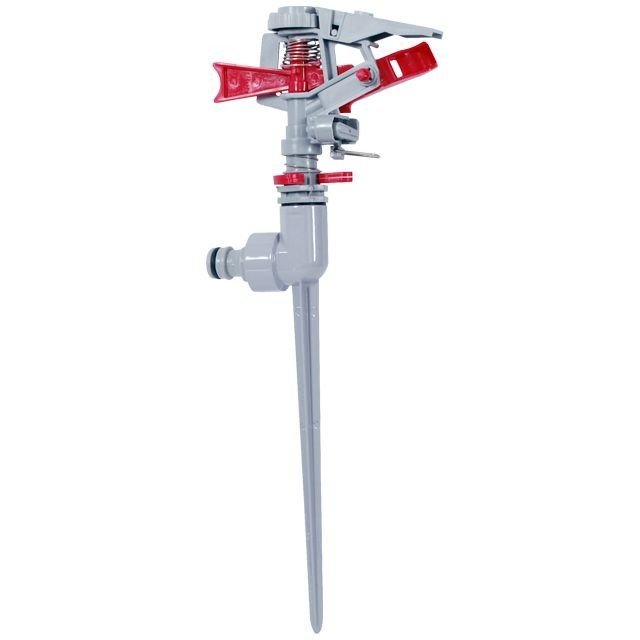 Дождеватель пульсирующий Intertool с полной/частичной зоной полива на костыле, круг/сектор полива до