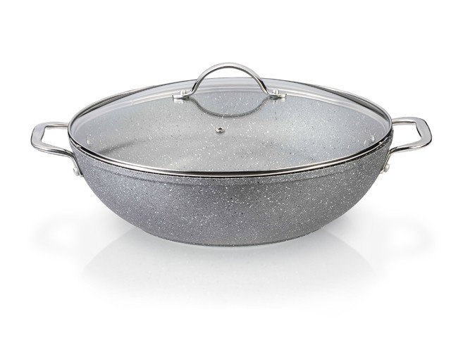 Сковорода-вок с крышкой Fissman MOON STONE 28 см (AL-4411.28)