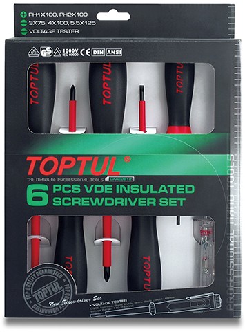 Набор отверток Toptul 1000V 6 шт (GAAE0612)
