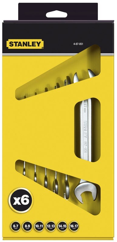 Ключи гаечные Stanley MaxiDrive Plus М6-М17 6 шт (4-87-051)