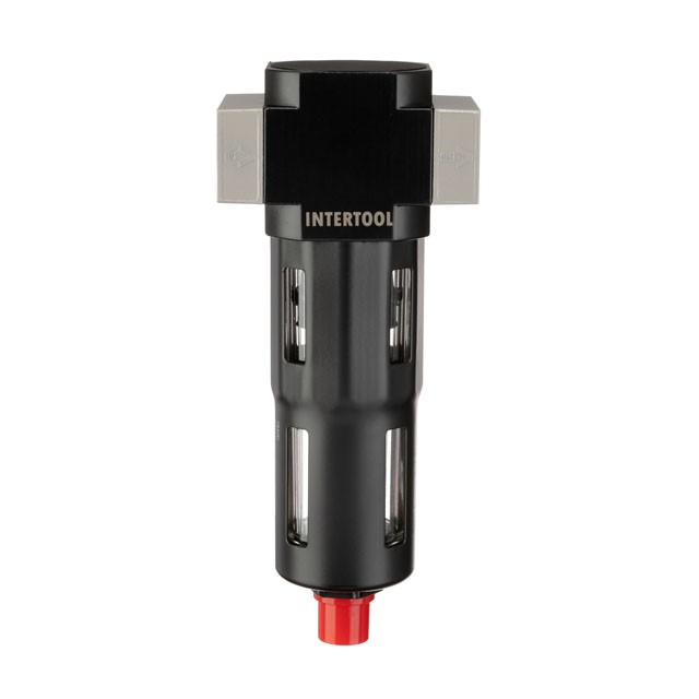 Фильтр для очистки воздуха Intertool 1/2", 5мкм, 1900 л/мин, металл, профессиональный (PT-1415)