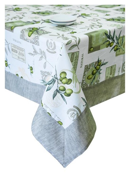 Скатерть Прованс Living Оливка с кантом 140х180 см (.001072)