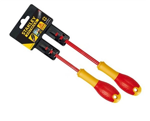 Набор отверток диэлектрических Stanley FatMax VDE до 1000В PZ1x100мм PZ2x125мм 2 шт (FMHT0-62649)