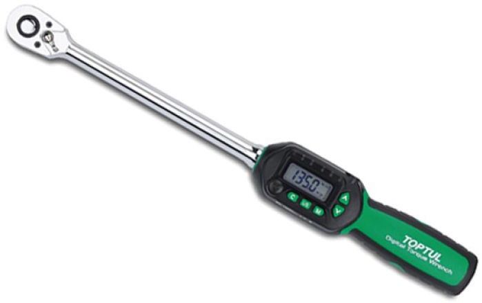 Динамометрический ключ электронный Toptul 1/2" 6.8-135 Нм укороченный (DT-135S)