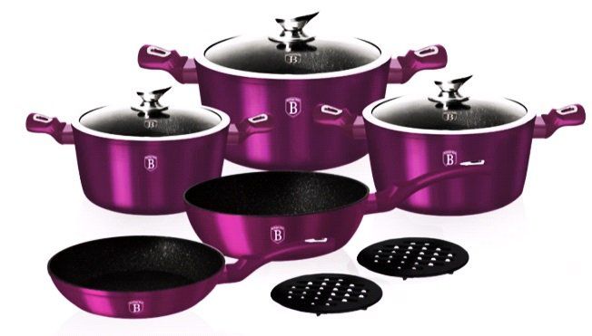 Набор посуды Berlinger Haus Metallic Line Royal Purple Edition 10 предметов BH-1661N