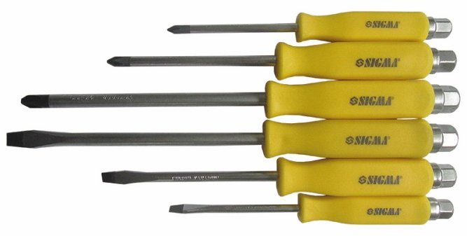 Набор отверток ударных под ключ Sigma 6шт CrV (4001141)